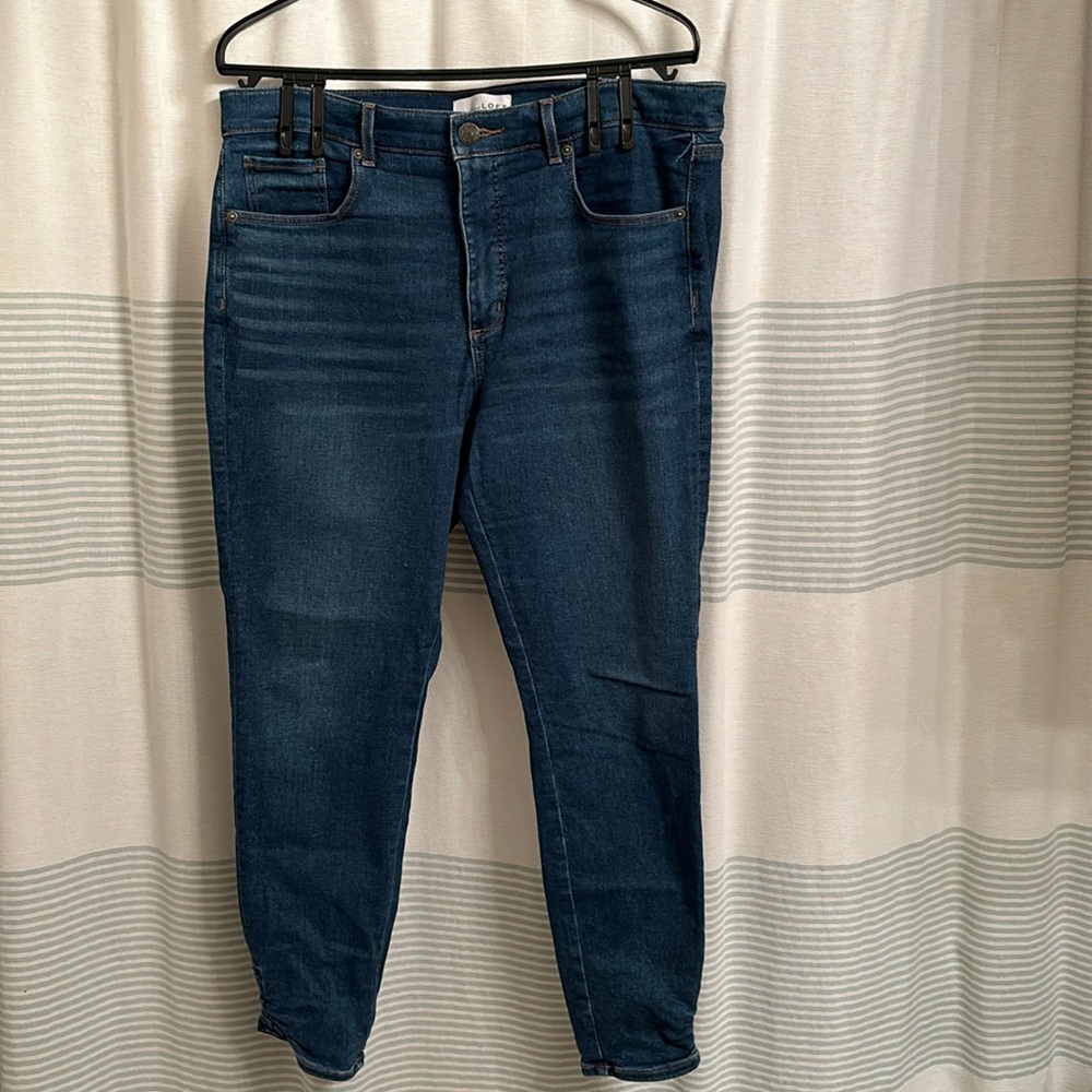 Loft Curvy Skinny Ruched Hem Jeans Sz. 14